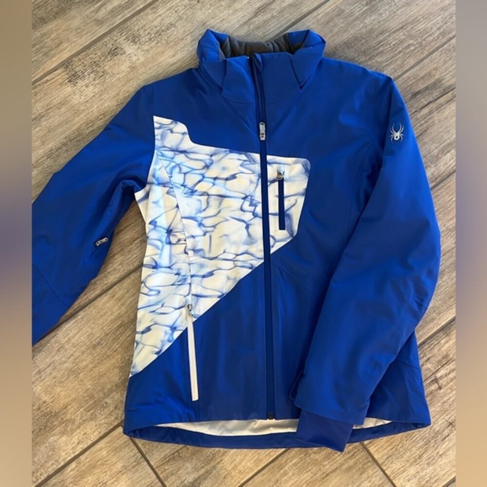 Spyder Women’s Ski Jacket Blue size 10 like new!